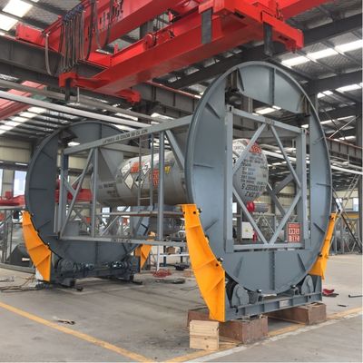 बड़े स्वचालित टर्निंग रोल आईएसओ टैंक रोटेटर 20ft 40ft स्वैप आईएसओ टैंक कंटेनर रोटेशन मशीन