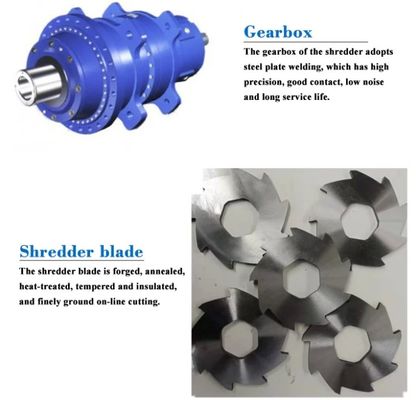 डबल शाफ्ट प्लास्टिक स्क्रैप Shredder मोटरसाइकिल टायर Shredder मशीन