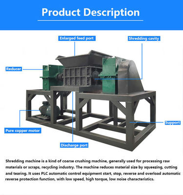 कचरा प्लास्टिक Shredder मशीन कम शोर प्लास्टिक Shredder ग्राइंडर Crusher मशीन